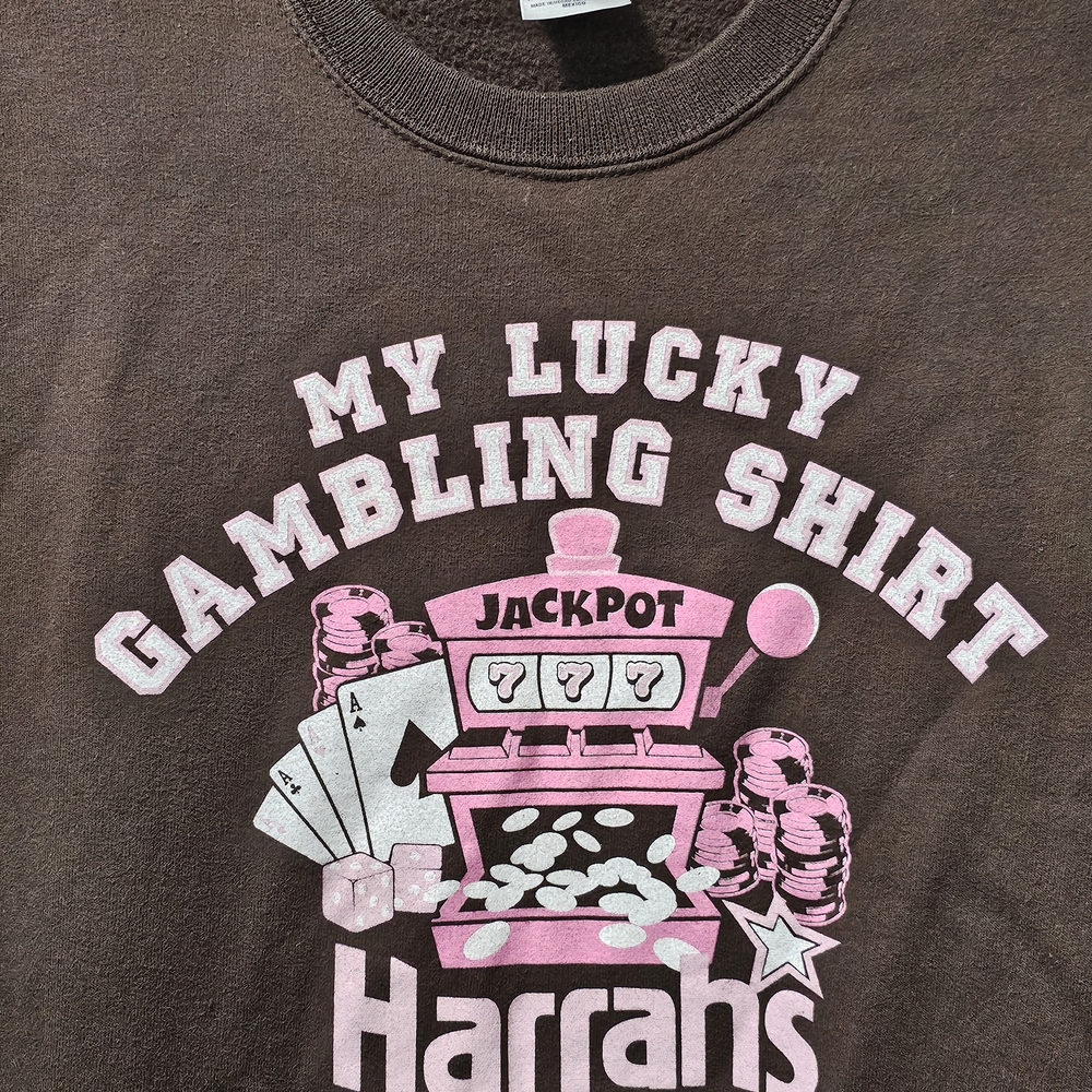 'My Lucky Gambling Shirt' Sweatshirt. Size 2XL. - Picture 2 of 5
